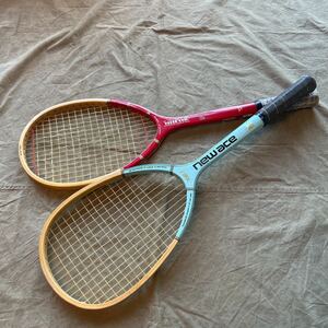 2本セット ヨネックス YONEX new ace ミズノ MIZUNO title cup タイトルカップ ソフトテニス ラケット 硬式テニス ラケット ビンテージ 414