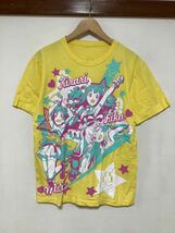 よ1162 アイドルマスター 凸レーション 半袖Tシャツ プリントTシャツ イエロー_画像1