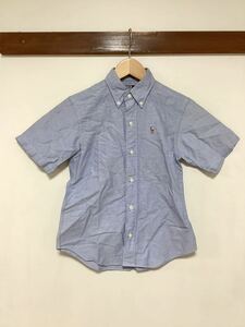 よ1179 Polo Ralph Lauren ラルフローレン オックスフォード 半袖シャツ 130 キッズ ボタンダウン