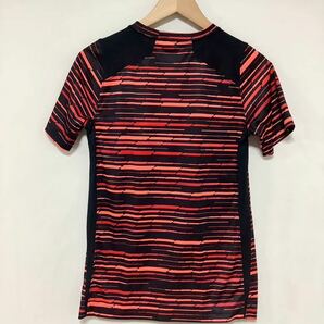 り1192 NIKE ナイキ メッシュ半袖Tシャツ レディース キッズ L ドライ DRI-FIT ロゴプリントの画像2