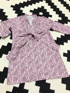  отправка 185 иен прекрасный товар America высококлассный ребенок одежда elephantitopeiz Lee рисунок рубашка One-piece талия лента дымчатый розовый примерно 100cm 110*ere вентилятор чай to