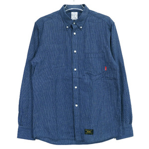 WTAPS ダブルタップス 15AW PINSTRIPE L/S/SHIRT.COTTON.CHAMBRAY 152LTDT-SHM02 ピンストライプシャツ インディゴ 長袖 YX