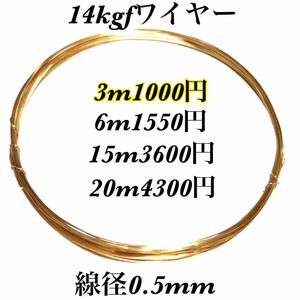 【3m】線径0.5mm 14kgf ソフトワイヤー　ハンドメイドアクセサリー作り等に　大量まとめ売り　激安