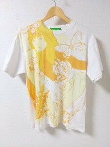 BEAMS T ビームス Tシャツ M 両面プリント 蝶 