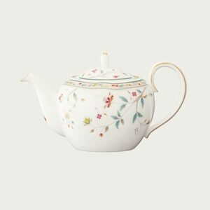 ノリタケ！ ☆花更紗ティーポット☆ 新品 コーヒー 紅茶 ミルク ラテ エスプレッソ 茶器 ギフト