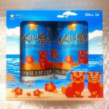 《 サッポロ生ビール黒ラベル 沖縄デザイン缶 島人に感謝 にふぇーでーびる 350ml 缶 2 本 》_画像1