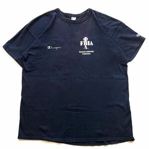 【USA製】80s Champion チャンピオン 半袖プリントTシャツ 紺/ネイビー メンズXXL トリコタグ ビンテージ コットン アメリカ製 希少 90s