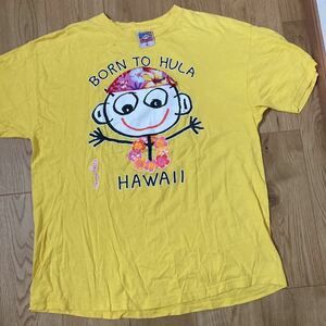 USA製 Tシャツ ヴィンテージ vintage Danny first サイズXL 黄色　キャラクターTシャツ　半袖　Hawaii ダニーファースト　90s 90年代