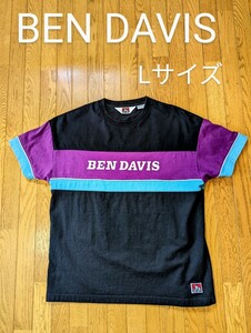 ベン・デイビス■■BEN DAVIS■■半袖ラインＴシャツ Lサイズ used