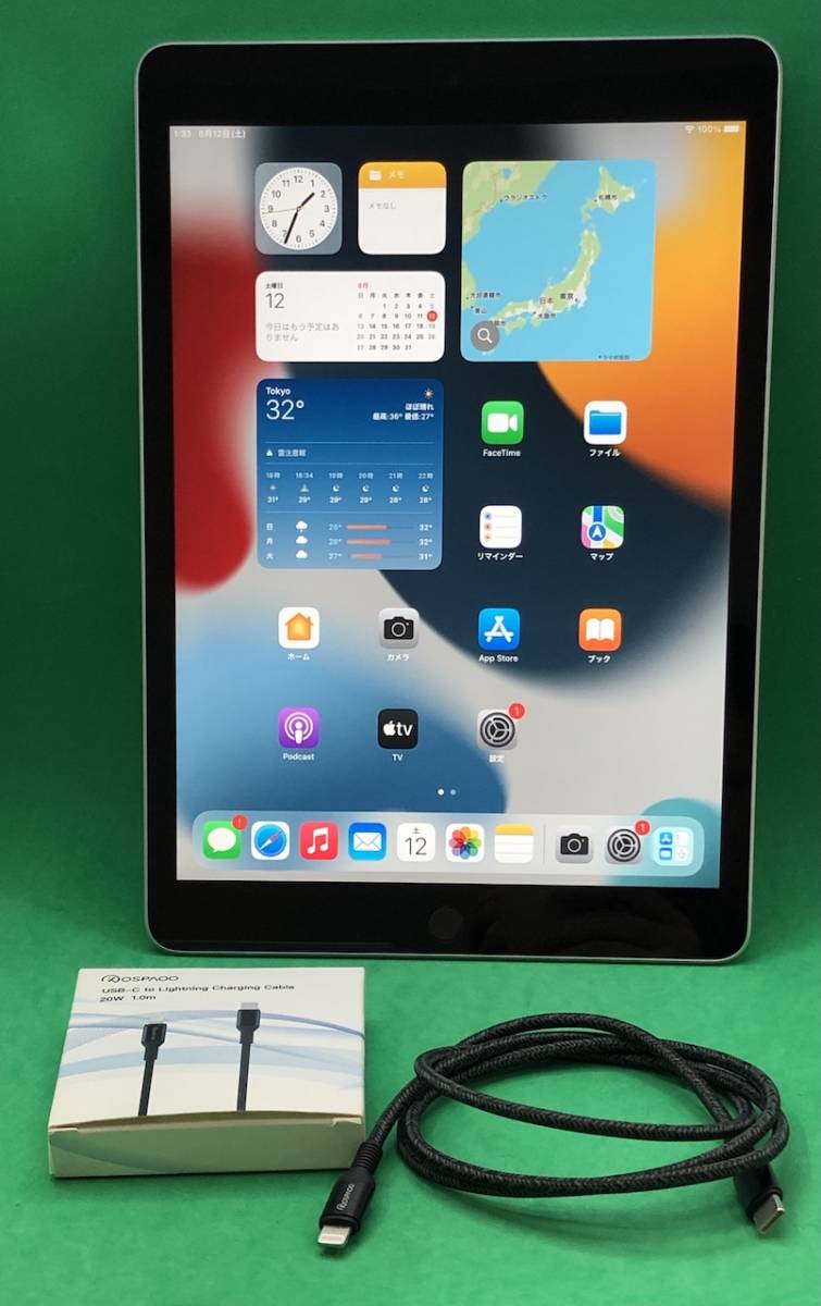 ☆美品iPad 第9世代Wi-Fi 64GB バッテリー100%(充電16回)Apple