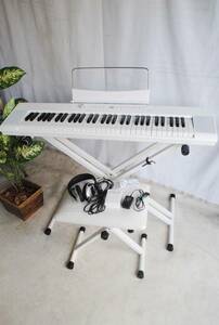 *.5600 Artesia electronic piano *artesia/61 keyboard /A-61/ white / semi weight keyboard / light weight / stand attaching / chair attaching / details photograph several equipped /220 size 