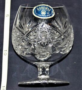 y2539v☆ BOHEMIA ボヘミアグラス クリスタル　カットガラス シャンパン ワイン ブランデー　器