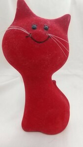 ☆レトロな人形、貯金箱/赤い猫