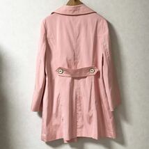 courreges クレージュ　トレンチコート　ダブルブレスト　size38 ピンク　イトキン製_画像2