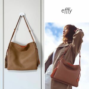 efffy 牛革 ショルダートートバッグ