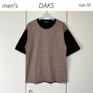 【美品】日本製★DAKS チェック柄 Tシャツ