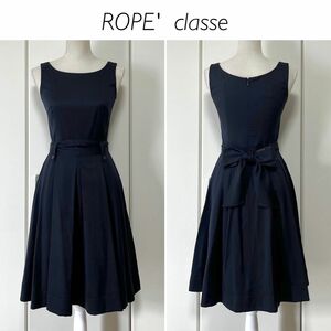 【美品】日本製★ROPE' classe ウールスイングワンピース