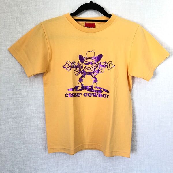 Jealous Tong tunam オレンジ 綿100% cisse cowboy プリントTシャツ 半袖Tシャツ キャラクター