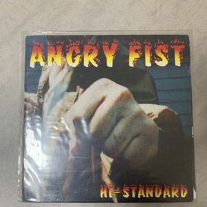 【廃盤 日本盤 歌詞スリーブ付】Hi-STANDARD ANGRY FIST LP レコード 12inch インチ ハイスタンダード 横山健 ハイスタ PIZZA OF DEATH 