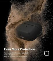 【Ringke】AirPods Pro ケース 充電ケースカバー フロントLED表示 保護 /キーチェーン付き エアーポッズ イヤホン (Black ブラック)_画像7