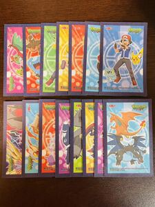 即決1111◆未使用 15種 コンプ トップ ポケモンXY 絵合わせ ステッカー ガム 絵あわせ シール カード カードダス complete まとめ /完品級