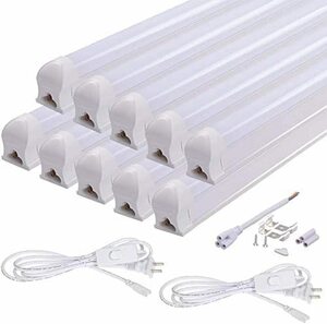 【大特価】器具一体式 LED蛍光灯 直管 40W型 2300LM 昼光色 120cm 100V/200V対応 低ノイズ 取付簡単 リフォーム 天井照明 ガレージ 倉庫