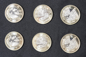 平成23年 Japanese 47 prefectures coin program 五百円貨幣 6枚セット