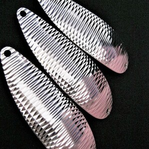 3枚セット■極厚大型 スプーン46g【 銀】■サクラマス・アキアジ・サーモン ■ダイヤカット■新品