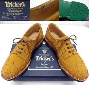 トリッカーズ■Tricker's Country Suedo Derby Brouge■ウイングチップ■スエード■レザー■ダービー■ENGLAND■英国■新品