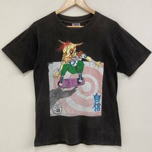 80s 90s PUSHEAD 自信 半袖 Tシャツ VINTAGE USA製 ONEITA ブラック 黒 Mサイズ パスヘッド ZORLAC OLD GHOSTS POWELL SANTACRUZ 2070073