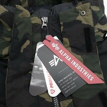 新品◆ALPHA INDUSTRIES アルファ インダストリーズ AVALANCHE PRIMALOFT アバランチ カモフラ 迷彩柄 中綿 フーデッド ジャケット XL_画像6