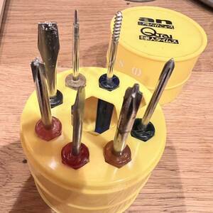 昭和レトロ an DRUM OF TOOLS ミニ　ドライバー　工具　ドライバーセット　アルバイトタイムズ　求人タイムズ