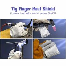 ガラス繊維tigフィンガー　火傷防止カバー　シールドカバー　フィンガーグローブ　指ガード_画像1