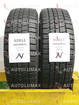 185/60R15 84Q Goodyear ICENAVI8 中古 スタッドレスタイヤ 2本セット 2021年製 送料無料 185/60/15 グッドイヤー U2812.N_画像1