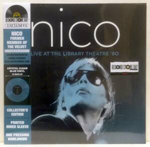 RSD Clear Blue LP　nico　LIVE AT THE LIBRARY THEATRE '80　ニコ