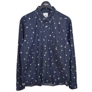 ユニフォームエクスペリメント UNIFORM EXPERIMENT STAR DENIM B.D SHIRT スターデニムボタンダウンシャツ UE-160062 8066000228051