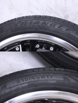 38-438★汎用 17インチ★タイヤ ホイールセット 4本 215/45ZR17 HU901 215/45R17 17×7J 5穴 PCD 114.3 +48 トヨタ (UK)_画像4