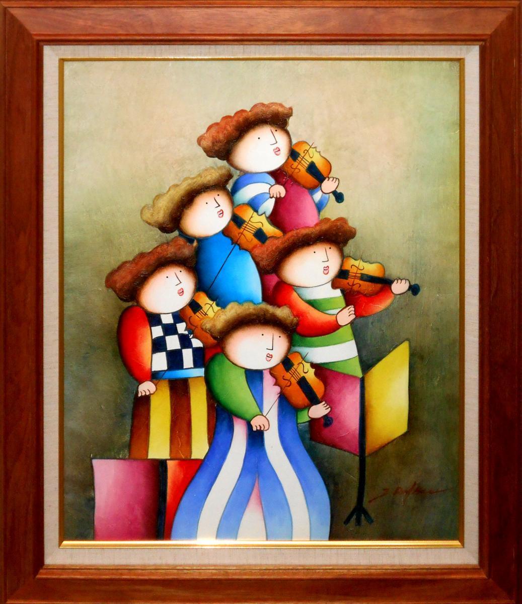 لوحة زيتية لكونشيرتو الكمان جاي رويال 12F [معرض ماسامي], تلوين, طلاء زيتي, صور