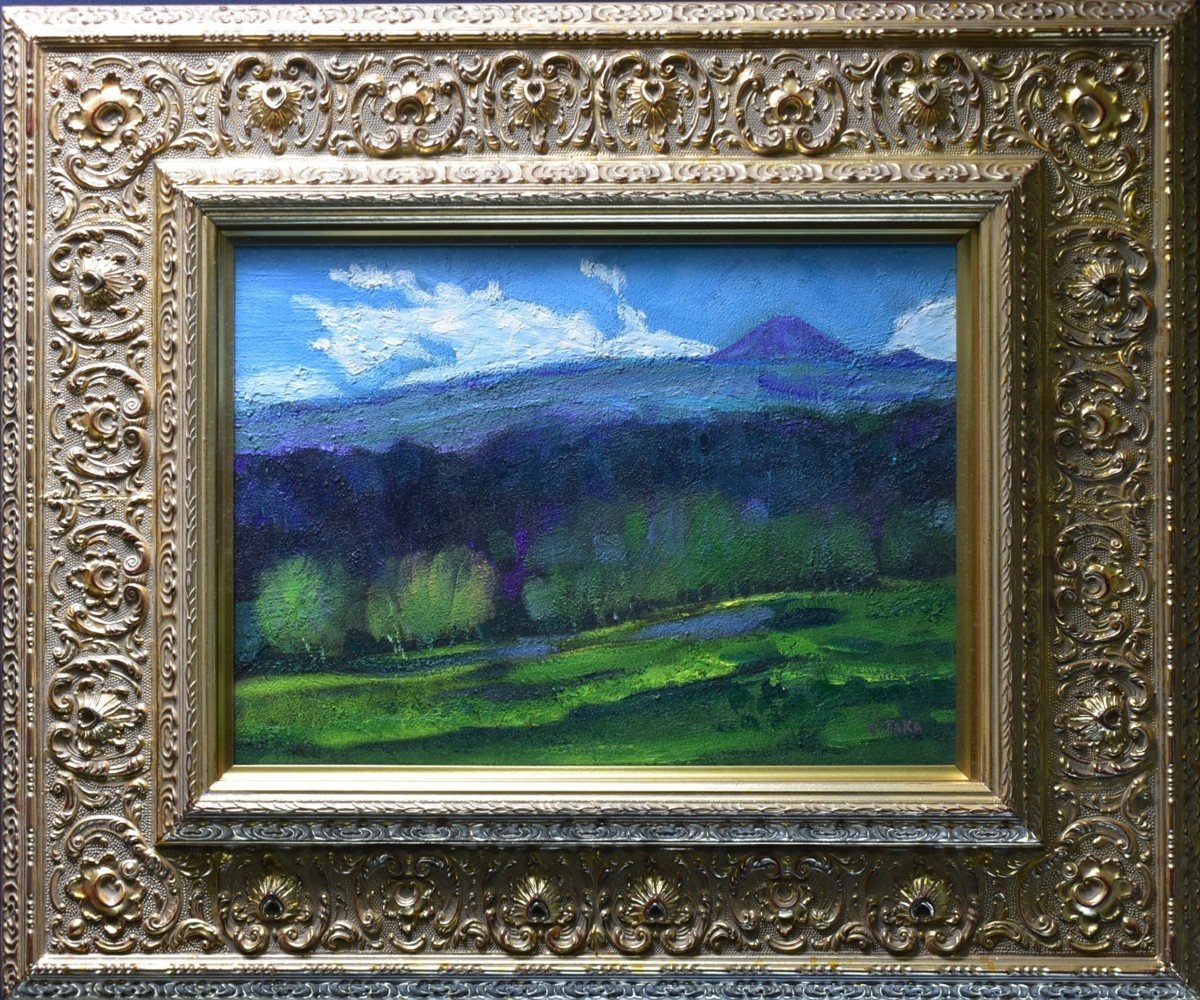 The famous Yatsugatake Plateau is a beautiful plateau. This is a small piece so it's easy to display! Takahashi Shichiro, No. 4 Yatsugatake Plateau [Masami Gallery], Painting, Oil painting, Nature, Landscape painting