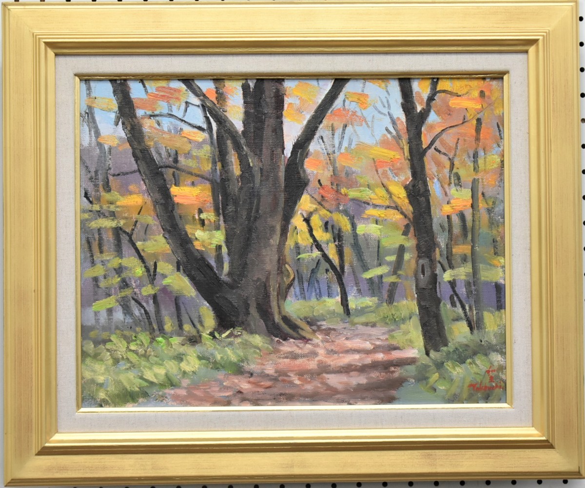 This is a wonderful piece, with a rich emotion and a soft touch that makes you feel the artist's breath! Kazuo Takeuchi, No. 6 Akagi Autumn Scene Oil Painting [Masami Gallery], Painting, Oil painting, Nature, Landscape painting