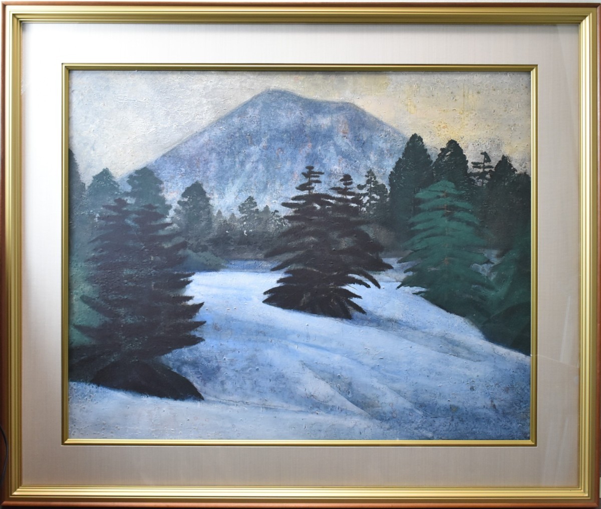 It clearly depicts the melting snow in the mountains! Japanese painting Hiroyuki Tanaka No. 30 Thaw [Masamitsu Gallery] One of the largest art galleries in Tokyo 53rd anniversary since its founding*, painting, Japanese painting, landscape, Fugetsu