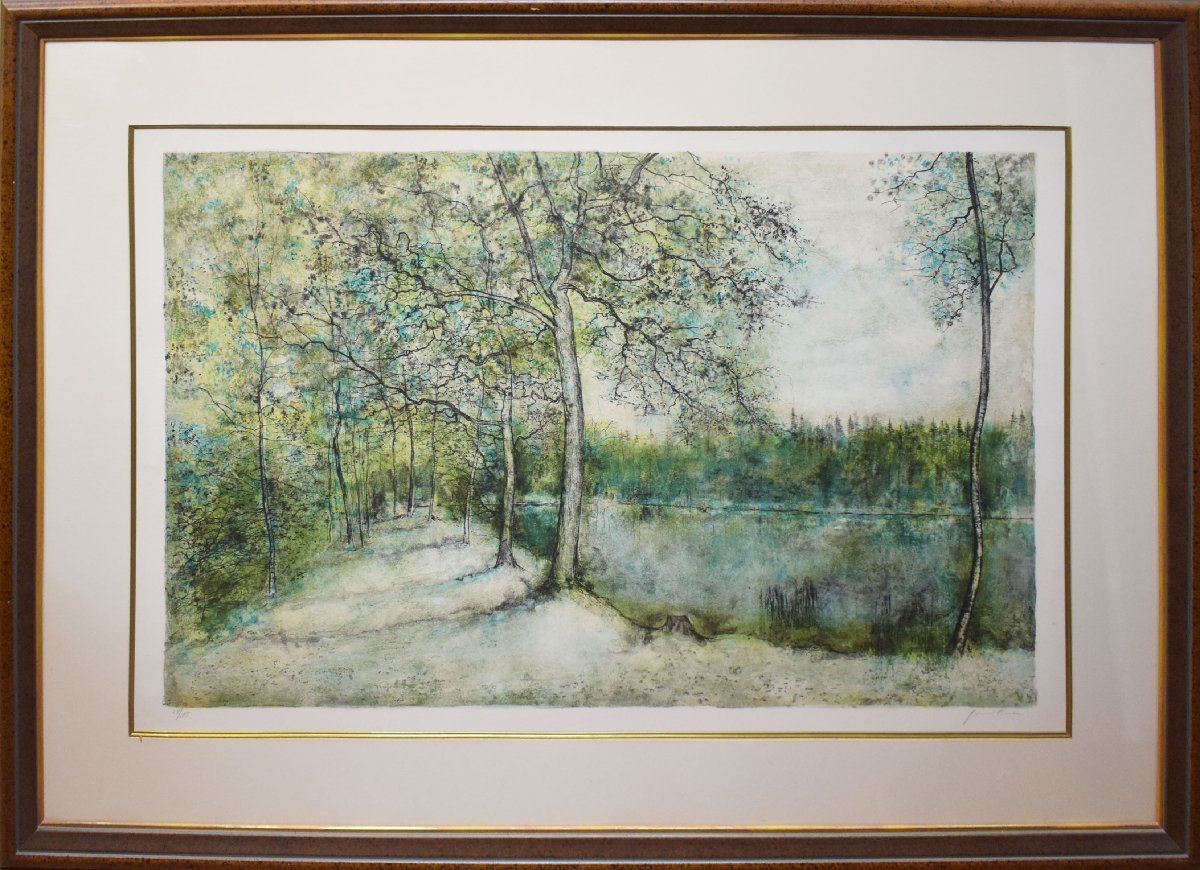 This is a painter who sold for around 200, 000 yen. He is an elegant and extremely talented painter. Gantner print Whisper of the Forest Limited to 185 copies [Masamitsu Gallery], artwork, print, lithograph, lithograph