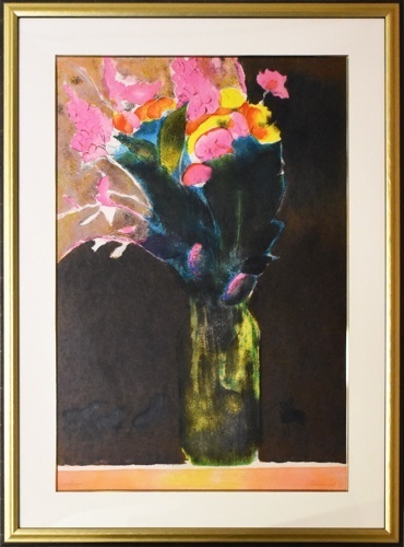 Paul Gearman Flowers Print ограниченным тиражом 35 экземпляров [Seiko Gallery], произведение искусства, Распечатать, литография, литография