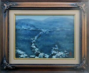 Art hand Auction 清水佳香 4号 ｢雪の天の橋立｣【正光画廊】, 絵画, 日本画, 山水, 風月