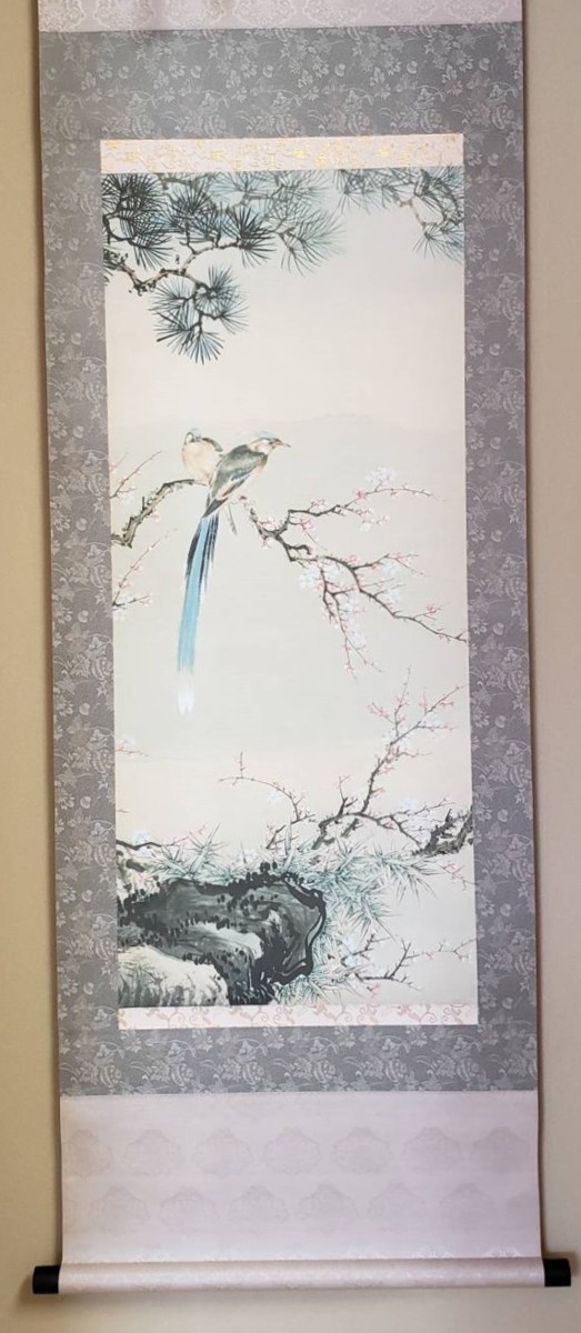 C'était un peintre qui a conquis le monde. Il y a un musée d'art dans la ville d'Ashikaga, Préfecture de Tochigi ! Tazaki Soun Scroll (Reproduction) Fleurs, Des oiseaux, Paysages [Galerie Masami], Ouvrages d'art, Peinture, autres