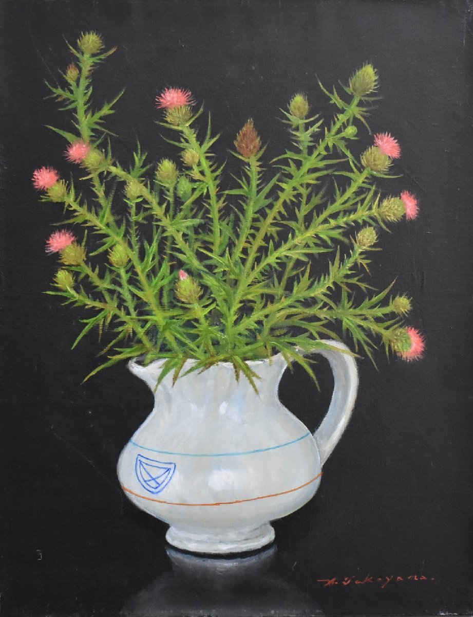 This painting is carefully done by members of the Nika Art Association and will impress anyone who sees it. It's a wonderful painting! New work by popular Western artist, Akira Takayama, No. 6 Azami [Seiko Gallery], Painting, Oil painting, Nature, Landscape painting