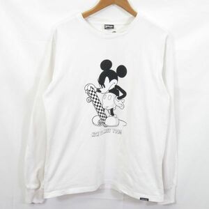 Schott Disney スケーター ミッキー ロングスリーブ 長袖 Tシャツ sizeL/ショット　fkd05 0805