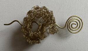 Art hand Auction Art Deco style handmade gold net braided hair pin, in excellent condition, Women's Accessories, hair accessory, Hair ties, Scrunchie