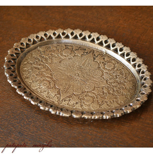  brass ala Beth k oval tray antique style tray store furniture 