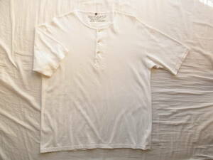 NIGEL CABOURN 　ナイジェル ケーボン 　ミリタリーテイスト　ヘンリーネックTシャツ　サイズ 50 日本製 ホワイト